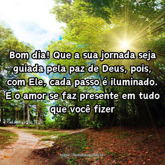 mensagem de bom dia que fala de deus e esperança