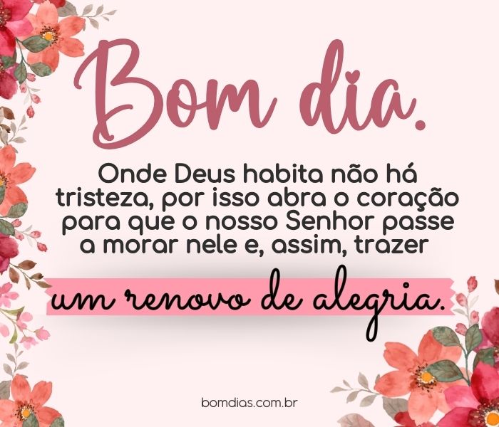mensagem de bom dia que fala de deus e fé