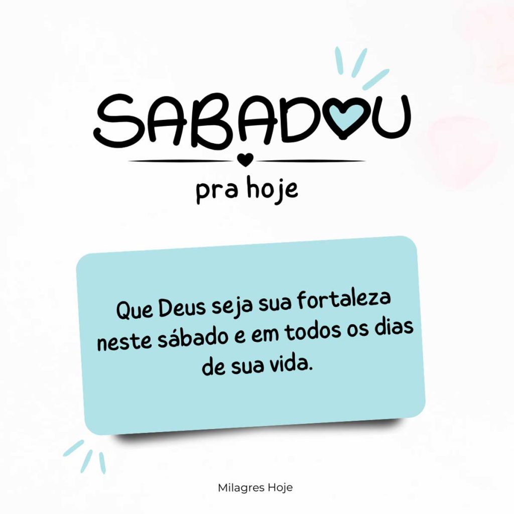 mensagem de sábado abençoado