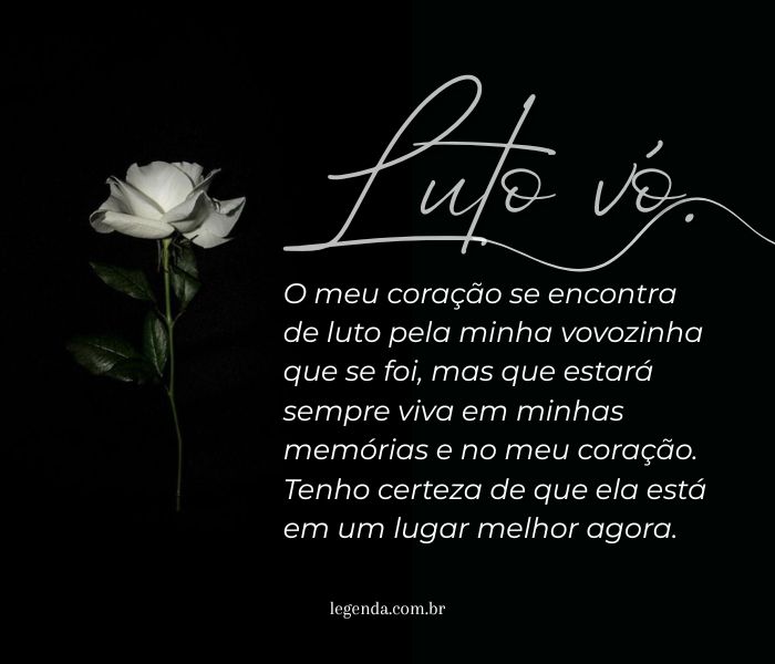 frases de luto para avó