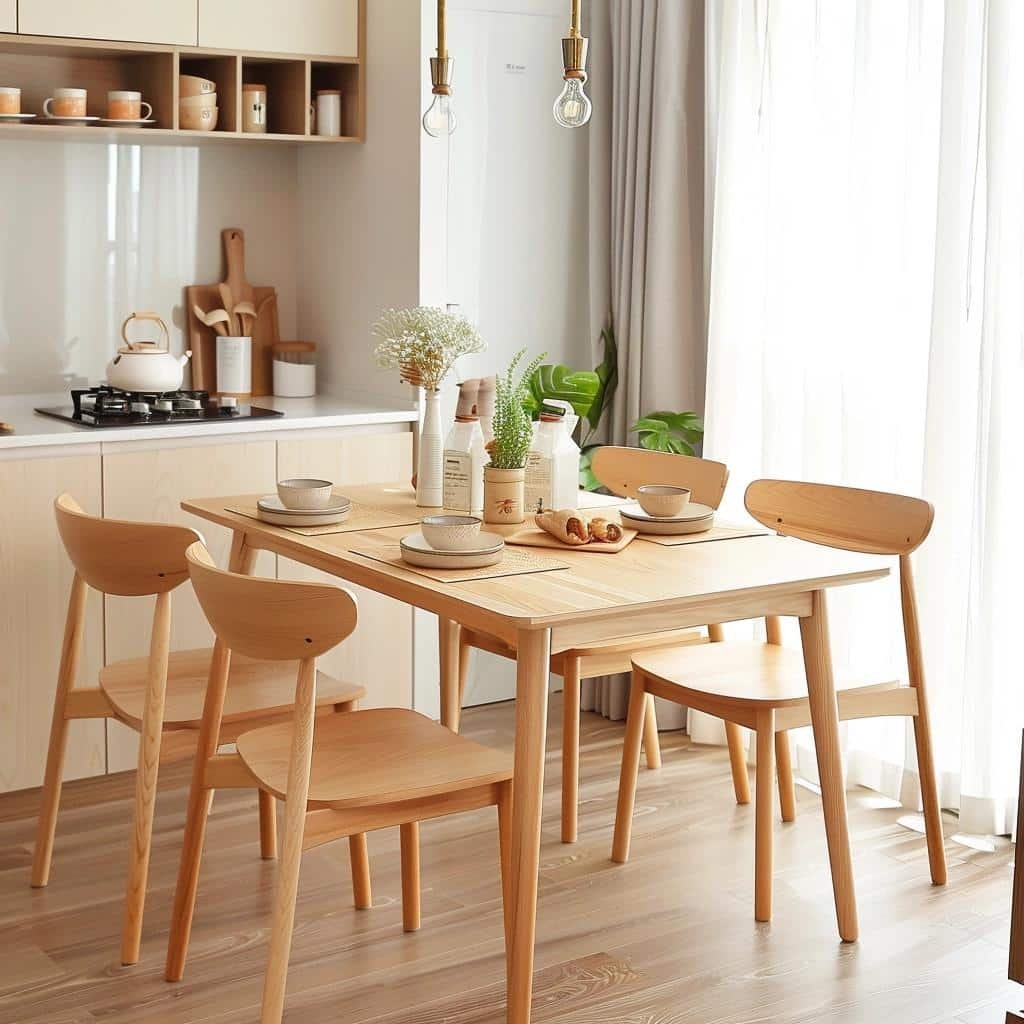 mesa cozinha pequena com 4 cadeiras