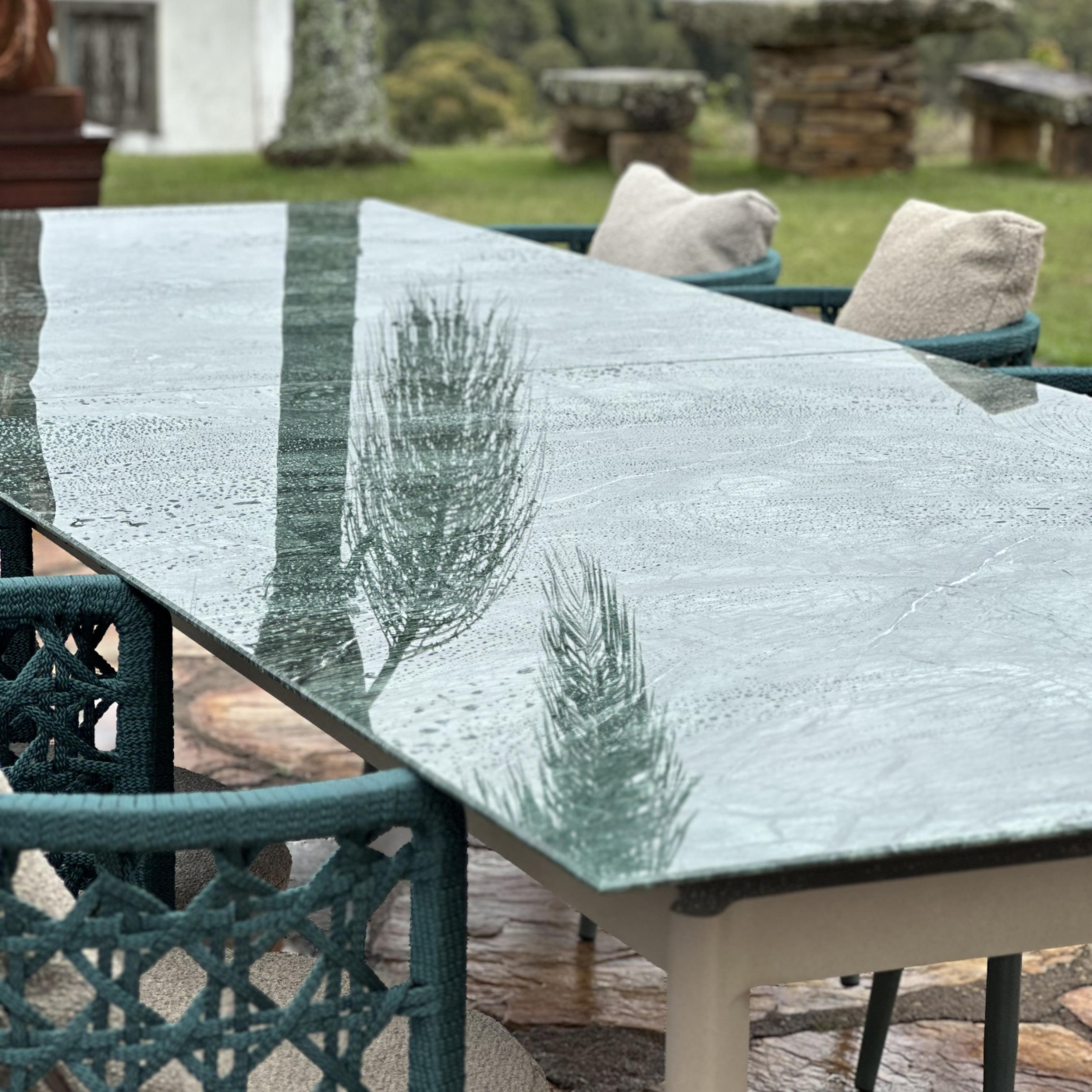 mesa de centro de pedra