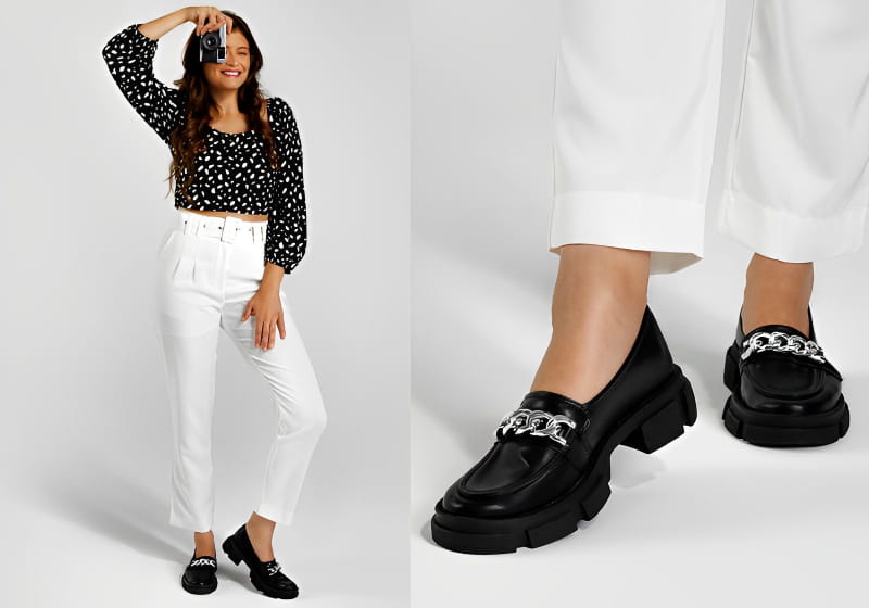 mocassim feminino bico fino