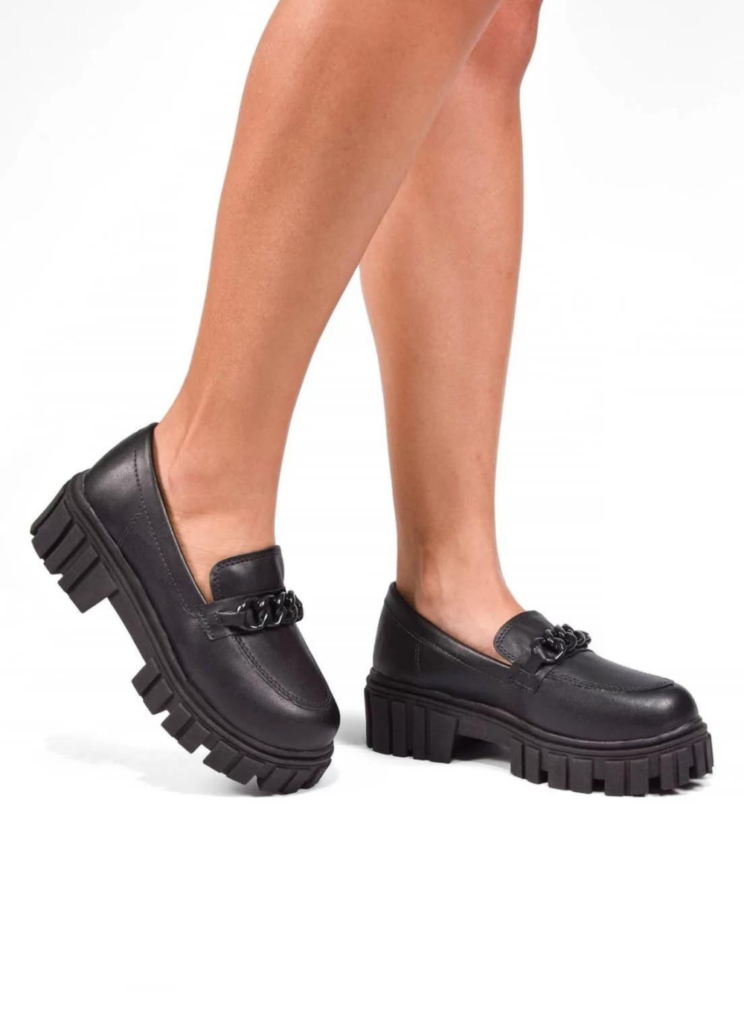 mocassim tratorado preto