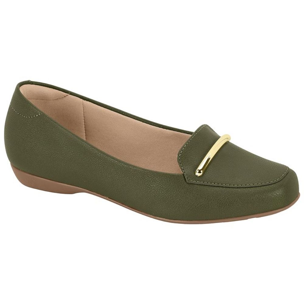 mocassim modare ultraconforto com detalhe dourado