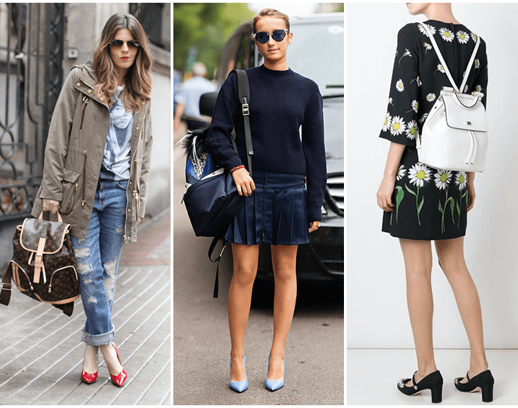 looks com mochila pequena