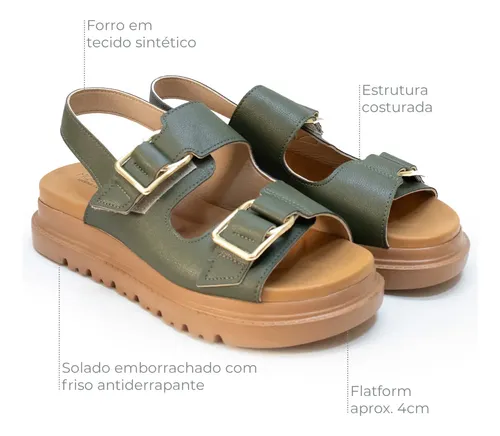 sandália Modare com pedraria
