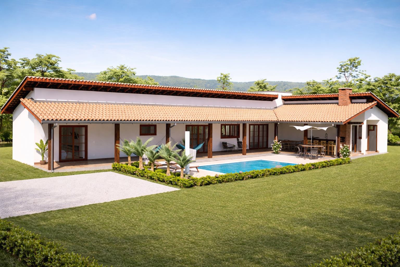 casa em L 3 quartos
