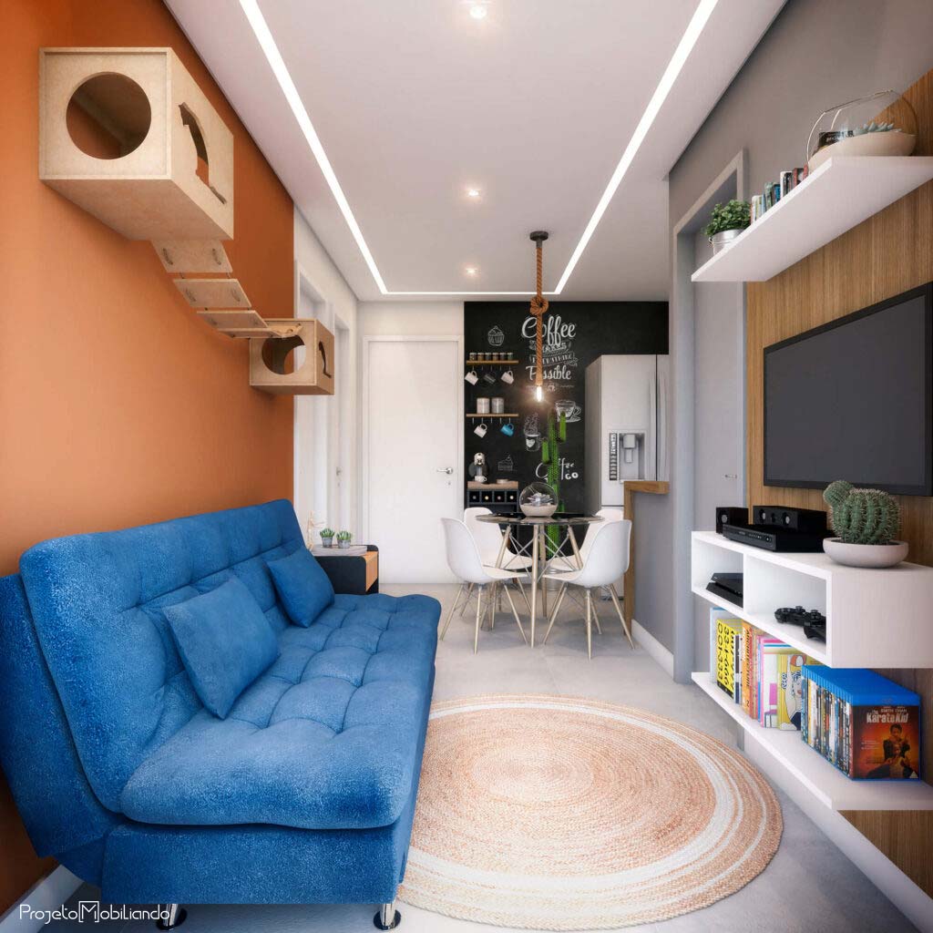 sala de estar rústica