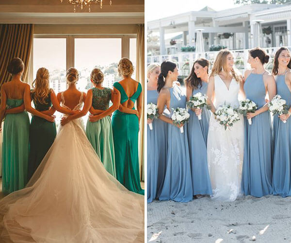 vestido de madrinha com manga longa para casamento no inverno