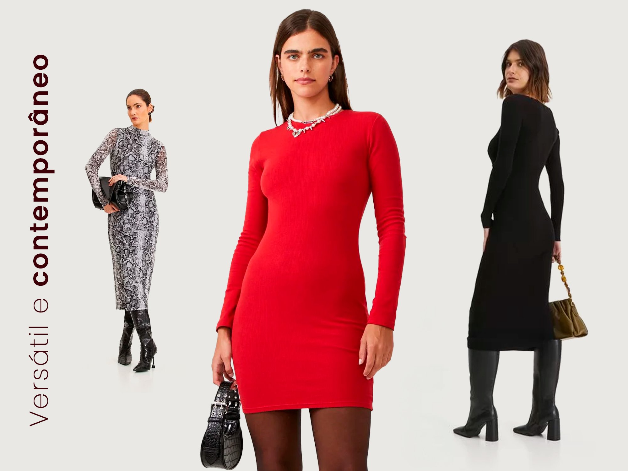 vestido tubinho midi