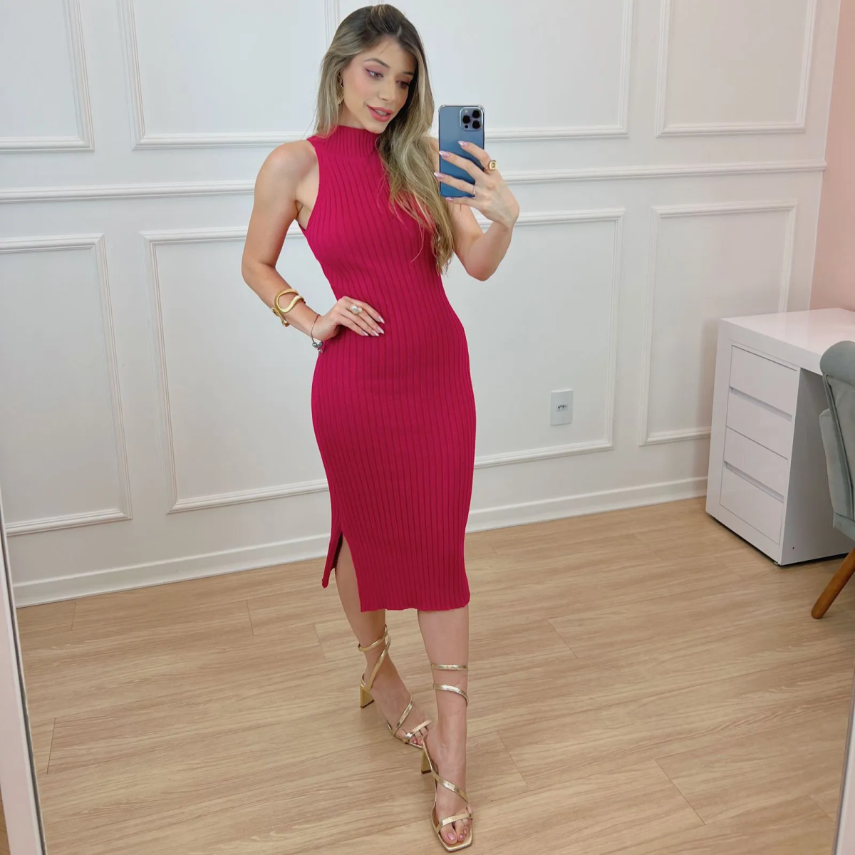vestido tubinho longo