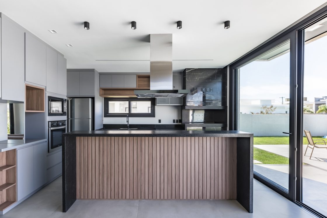 ilha de cozinha gourmet