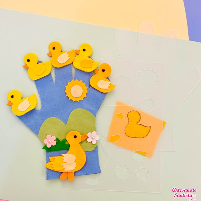 Como fazer a luva dos 5 Patinhos com materiais reciclados