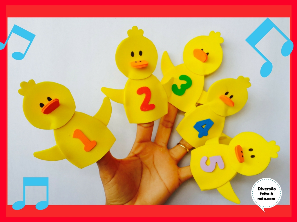 Ideias de atividades lúdicas com a música 'Os 5 Patinhos'