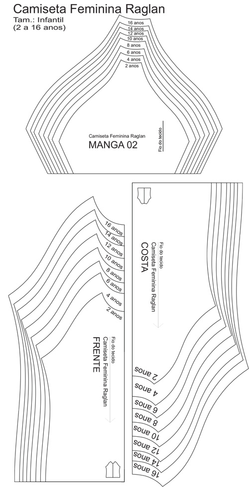 molde blusa infantil