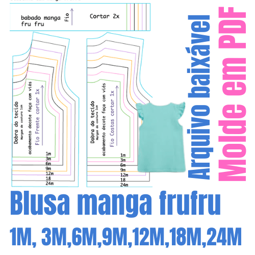 molde blusa infantil