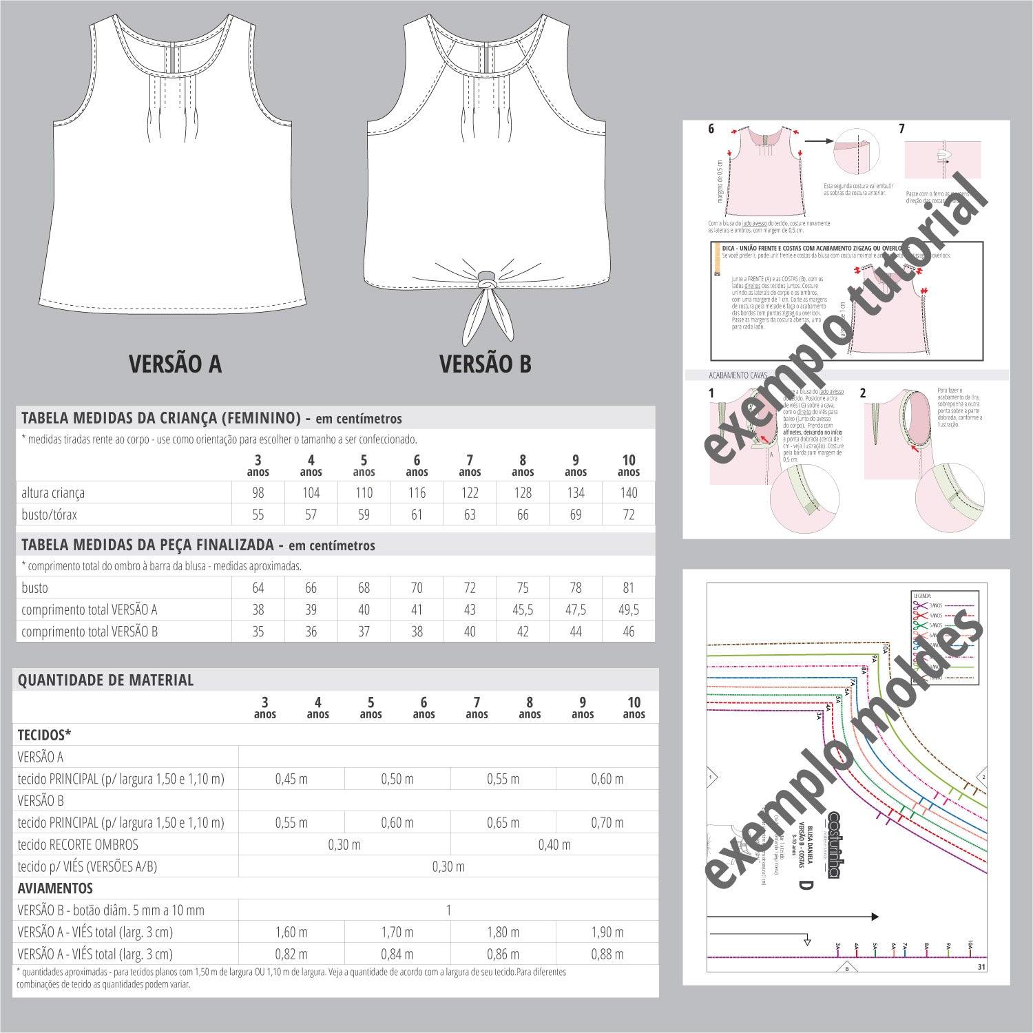 Tabela de Medidas Infantis: Acertando no Tamanho do Molde da Blusa