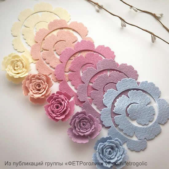 Molde De Flores Em Feltro