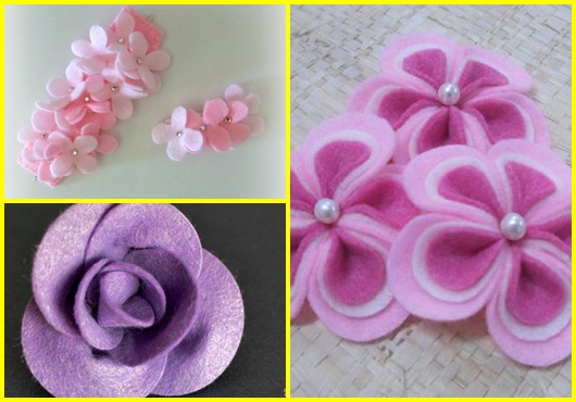 Molde De Flores Em Feltro