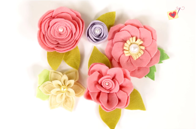Molde De Flores Em Feltro