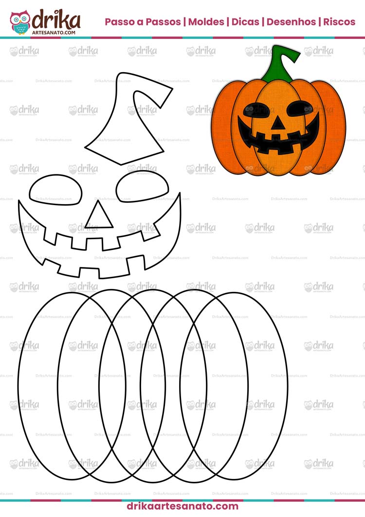 Artesanato de Halloween em Feltro e EVA: Ideias Criativas com Moldes