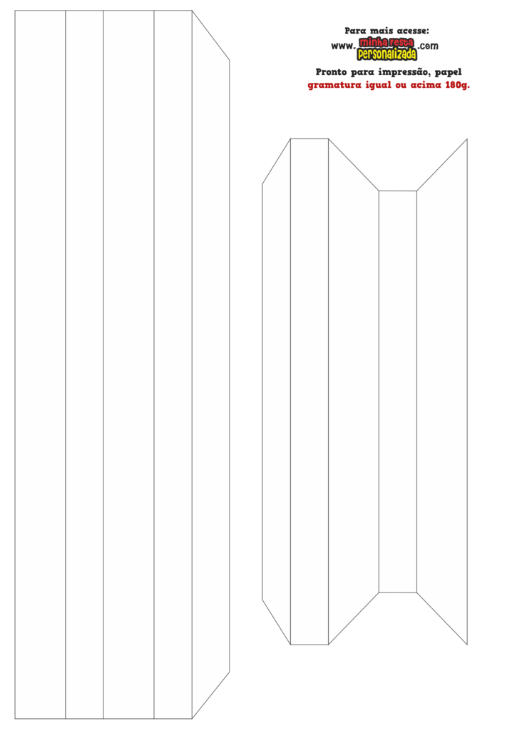 molde quadro de papel a4 imprimir