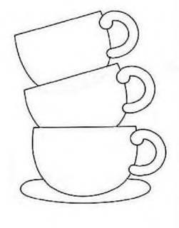 molde xicara de cafe para imprimir