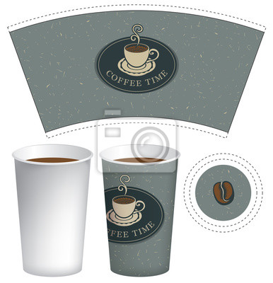 molde xicara de cafe para imprimir