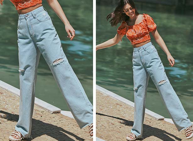 erros comuns ao usar mom jeans ou calça cargo nos anos 90