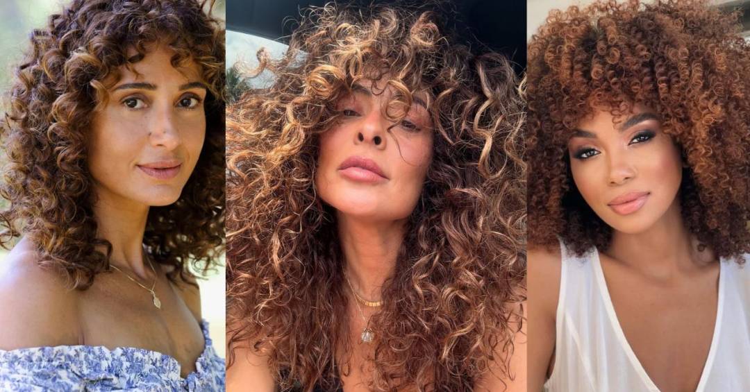 morena iluminada vs ombré hair cabelo cacheado