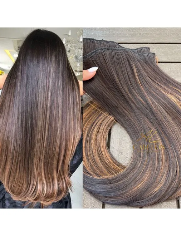 morena iluminada cabelo liso longo