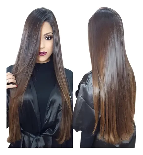 morena iluminada cabelo liso longo