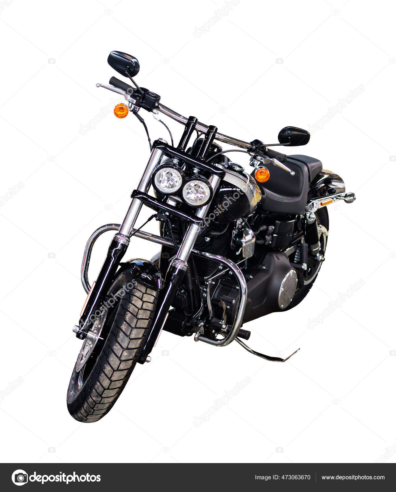 motos estilo cruiser pretas