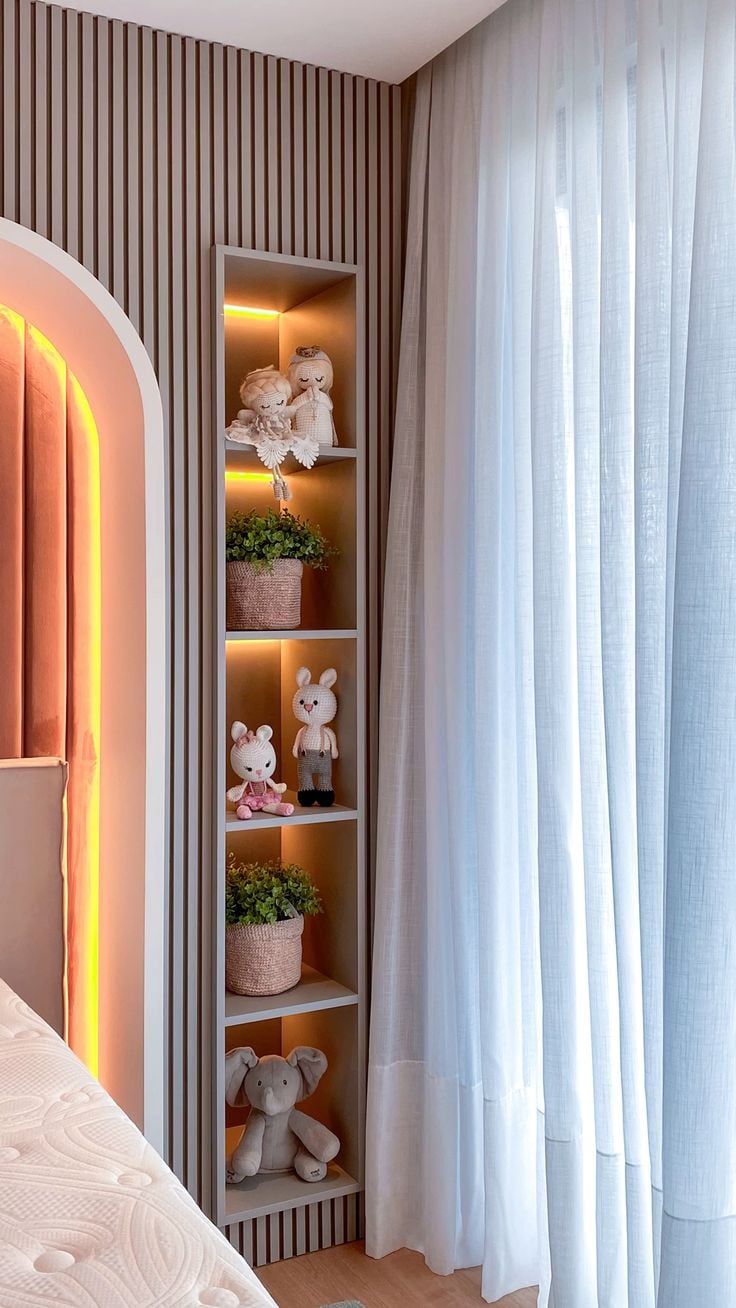 nichos de parede para quarto