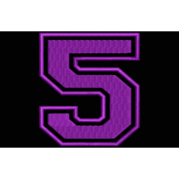 número 5 bordado