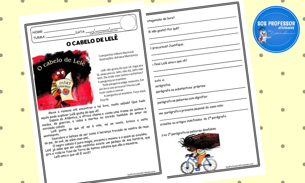 Guia Completo de Atividades Pedagógicas para 'O Cabelo de Lelê' na Educação Infantil