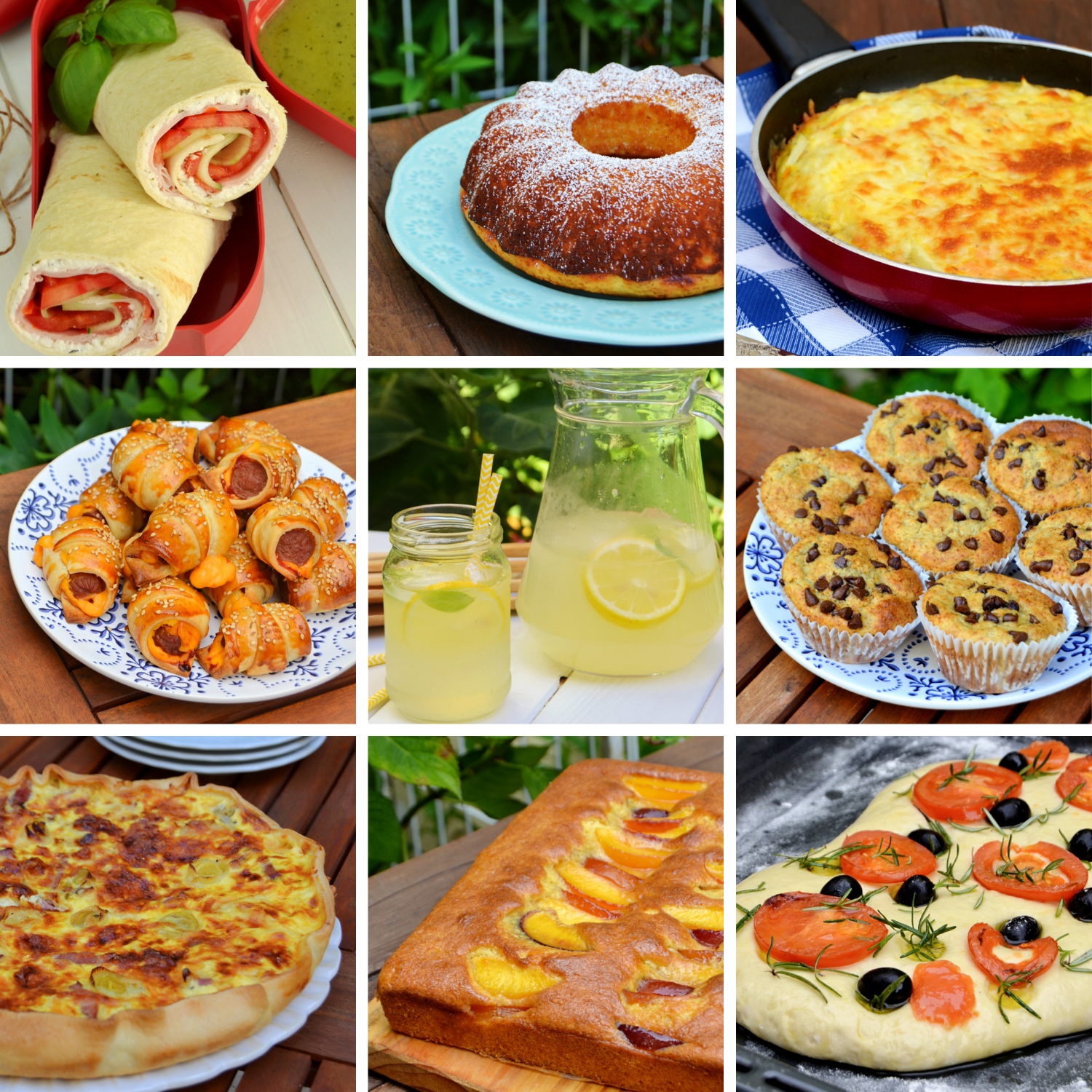 ideias de comidas e bebidas para piquenique