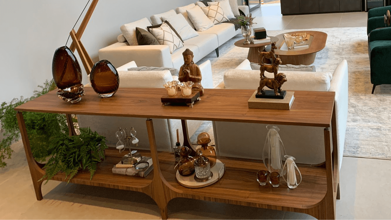 decoração sala biofílica