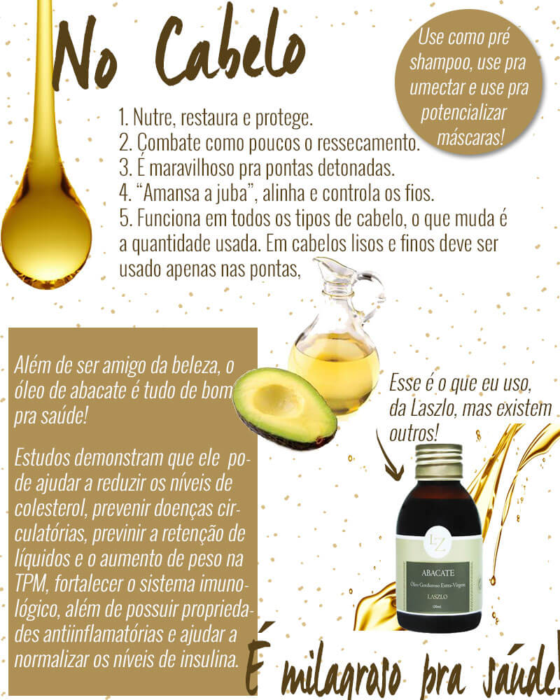 como usar óleo de abacate no cabelo