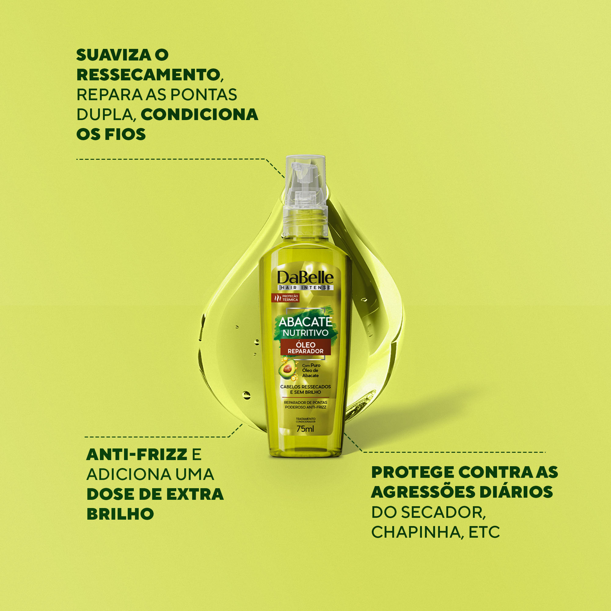 receita caseira com óleo de abacate para cabelo
