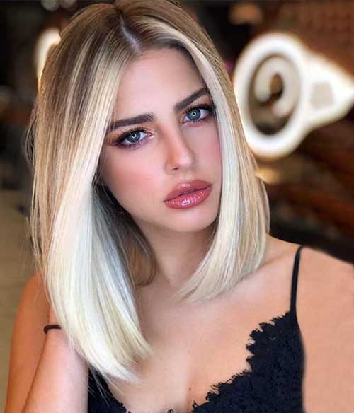 ombre hair cabelo medio platinado