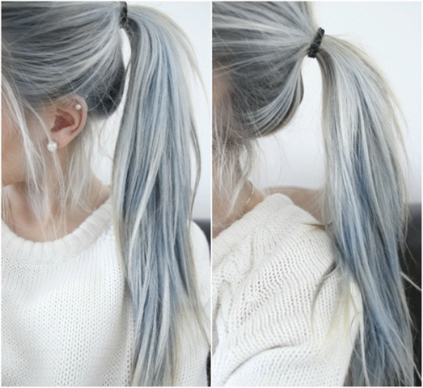 ombre hair cabelo medio platinado