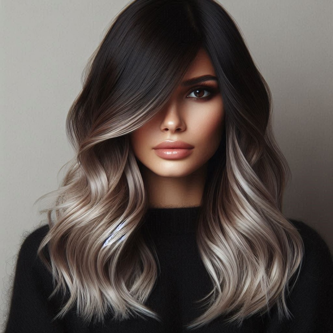 ombre hair cabelo medio platinado