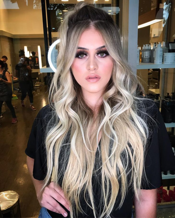 ombre hair cabelo medio platinado