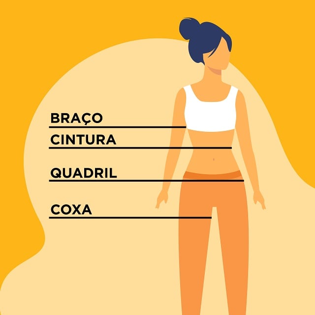 como medir quadril para calça