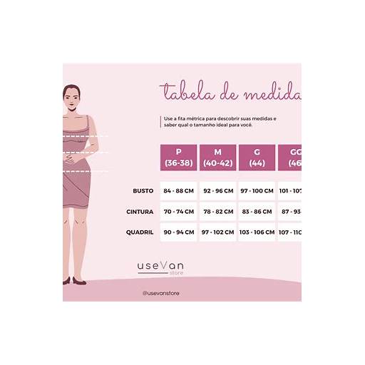 tabela de medidas quadril
