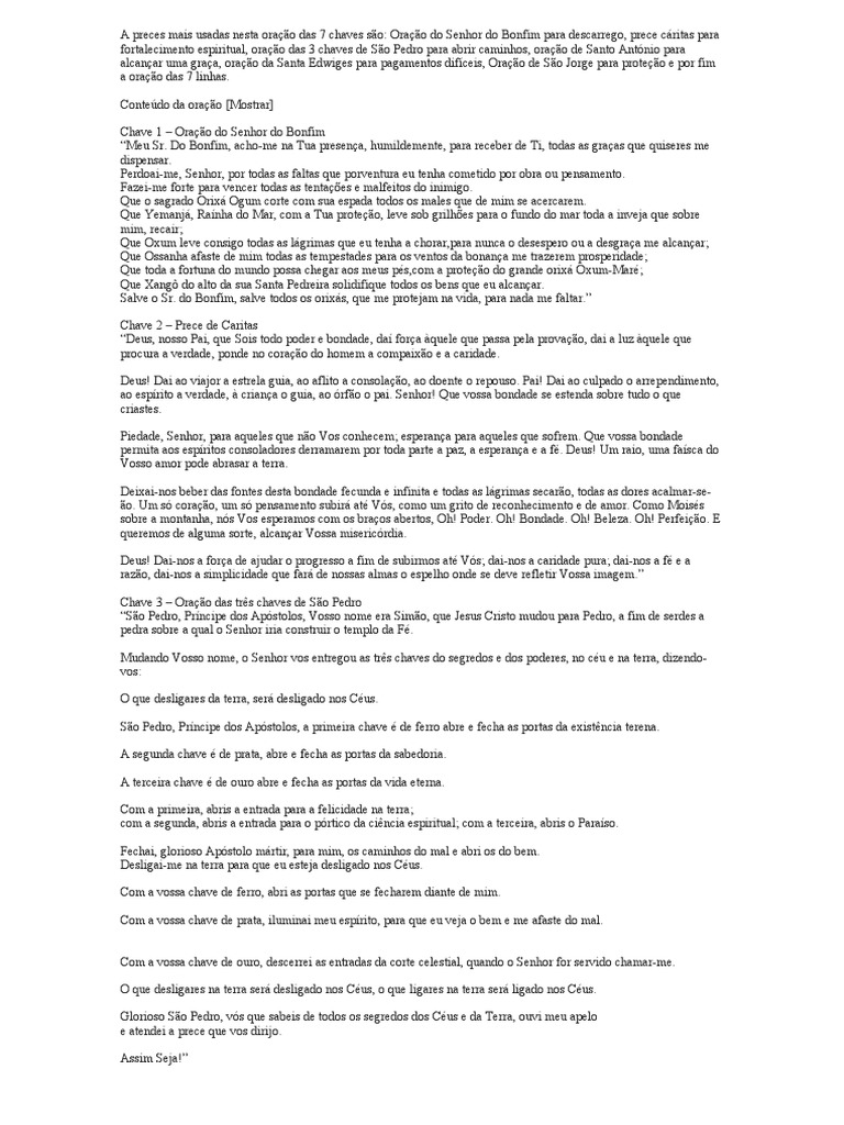 oração das 7 portas de são pedro