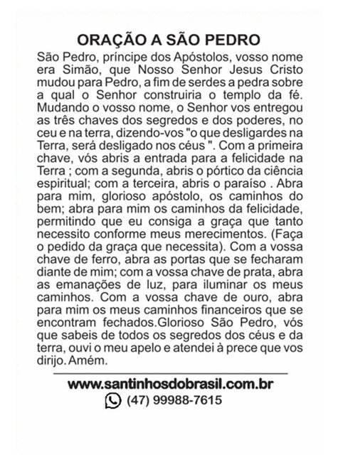 oração poderosa são pedro