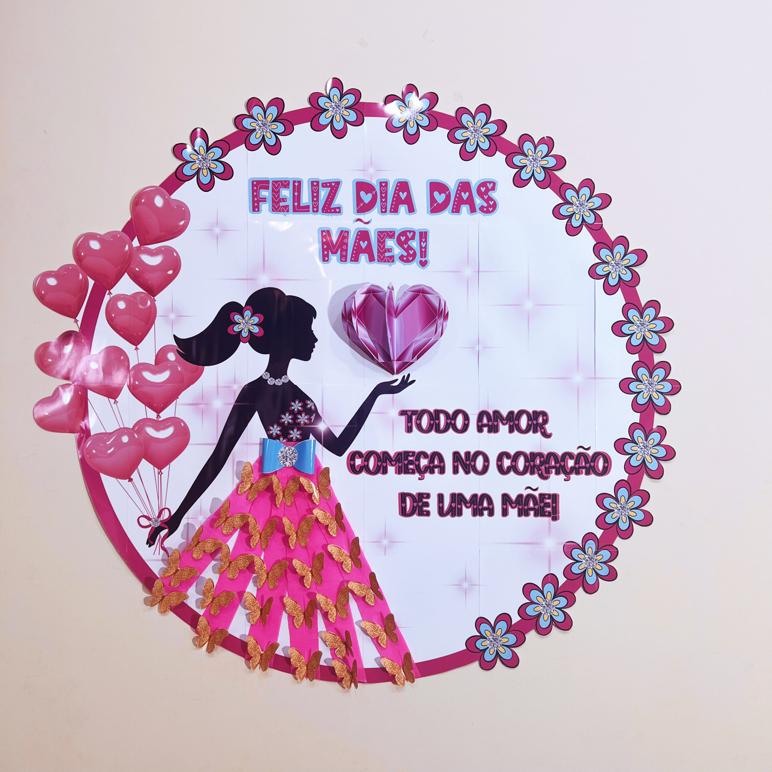decoração dia das mães painel